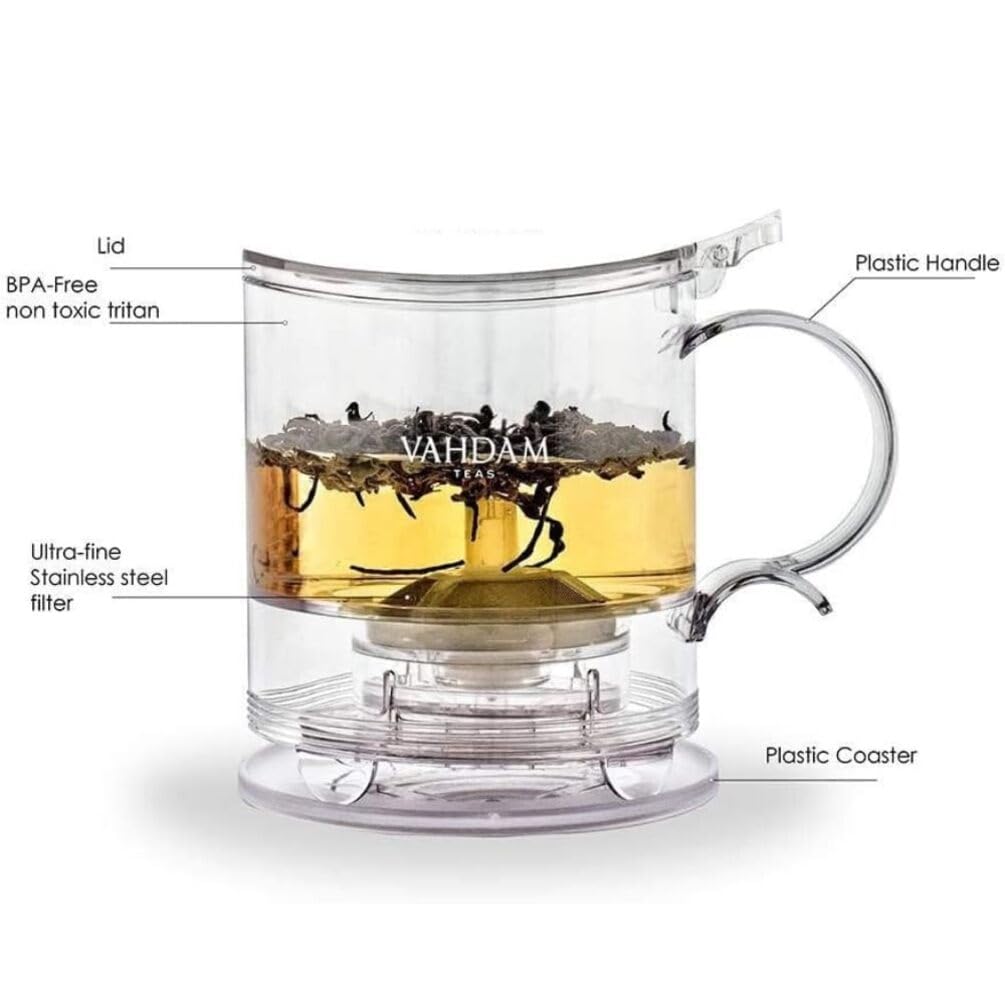 Imperial Tea Infuser Teapot & Smart Tea Maker - BPA-Free, Drain-Tap Technology | Easy Brew, Easy Clean | Loose Leaf Brewing - Stylish Design | 16oz