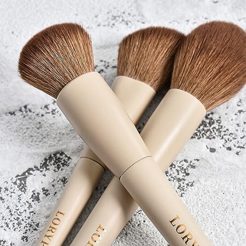 LORYP Black Makeup Brushes Set 21Pcs Powder Blush Foundation Concealer Highlighter Brush Vegan Pro Face and Eye Brush Kit