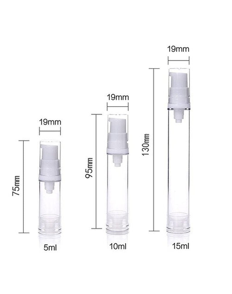 Wresty 12 Pcs Vacuum Lotion Bottles Plastic Empty Airless Pump Bottles Travel DIY Cosmetic Cream Pump Bottles Makeup Foundation Toiletries Liquid Vacuum Container (15ml)