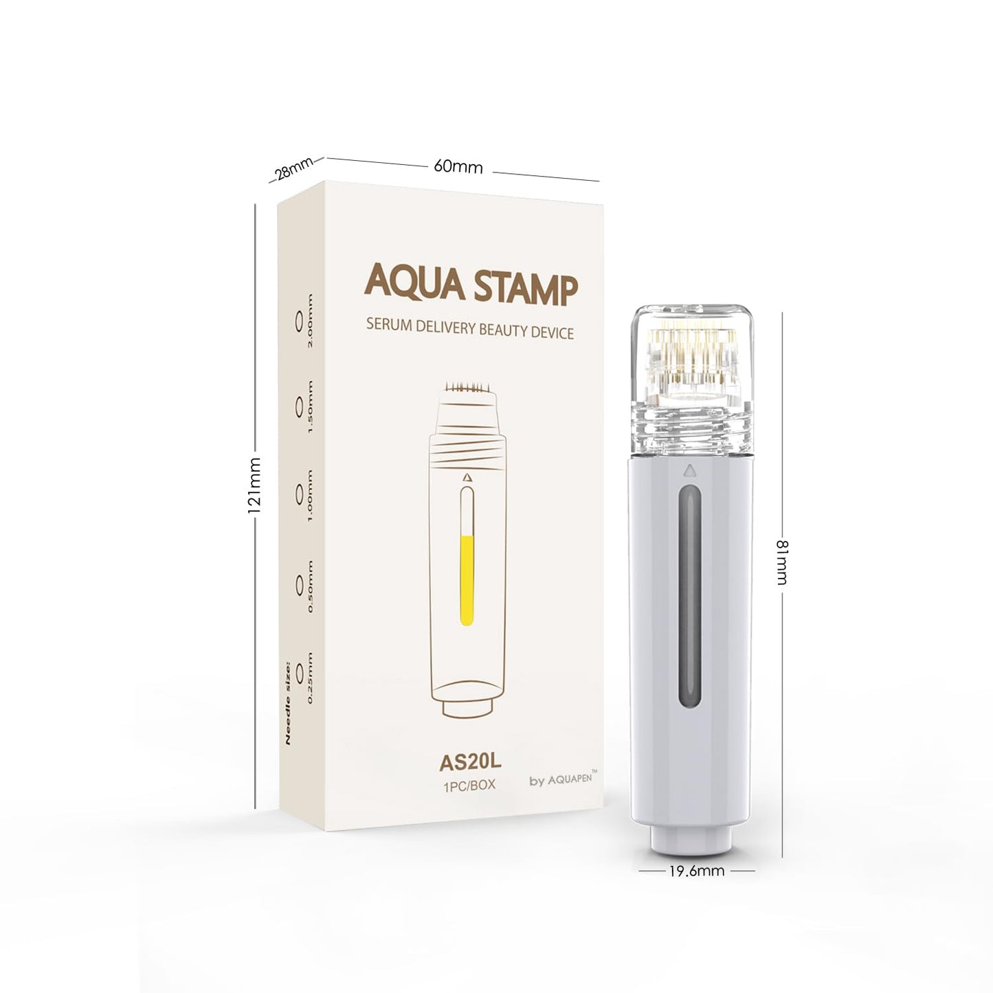 Micro Titanium Infusion Derma Stamp Microneedle for Skin Care Face Lips Hair Scalp Derma Roller Alternative Beauty Tool Microneedling Serum Applicator Microneedling Pen (Silver)
