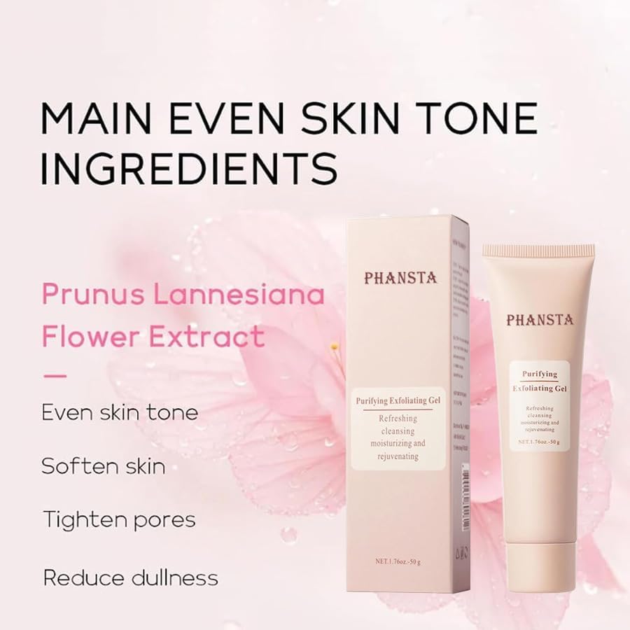 Phansta Exfoliating Gel, Exfoliating Gel Scrub for Face, Phansta Purifying Enzymes Exfoliating Gel,Moisturizing Exfoliating Scrub Gel for All Skin (3pcs)