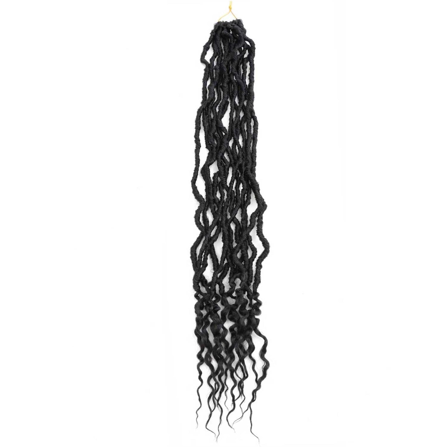 8 Packs 24 Inch Soft Locs With Curly Ends Faux Locs Crochet Hair Boho Braids Crochet Locs Hair for Women Crochet Dreads (24inch 8Pack 1B)