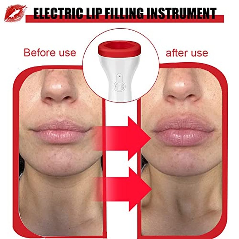 GVXOX Lip Plumper Device,2023 New Lip Sucker Plumper Tool Women's Electric Lip Plumper, Lip Plumper USB Rechargeable (Color : 1pcs)
