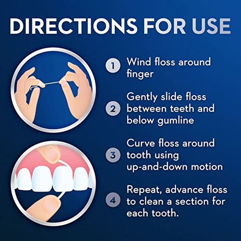 Oral-B Super Floss Mint Dental Floss for Braces Bridges - 50 Strips ( 2-pack )