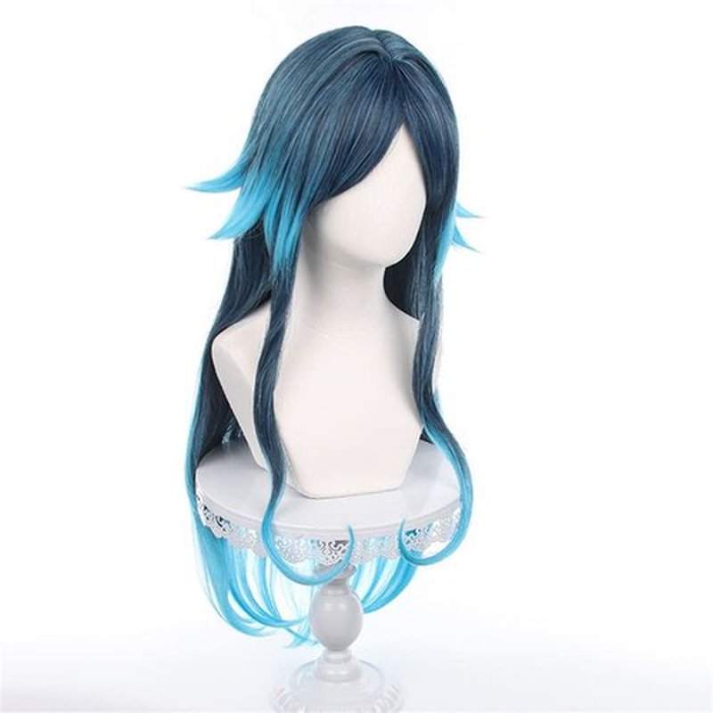 Mystylecos Fanan Blue Gradient Cosplay Wig Genshin Impact Hydro Yaksha Synthetic Wig