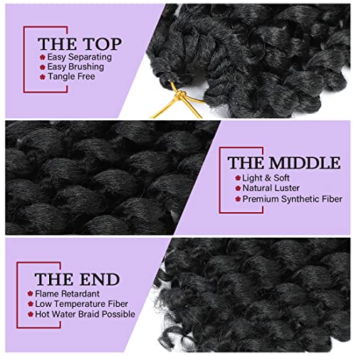 GetMaige Ginger Wand Curls Crochet Hair For Black Women 12inch Jamaican Bounce Pre-looped Curly Braiding Hair (12inch (pack of 4), #350)