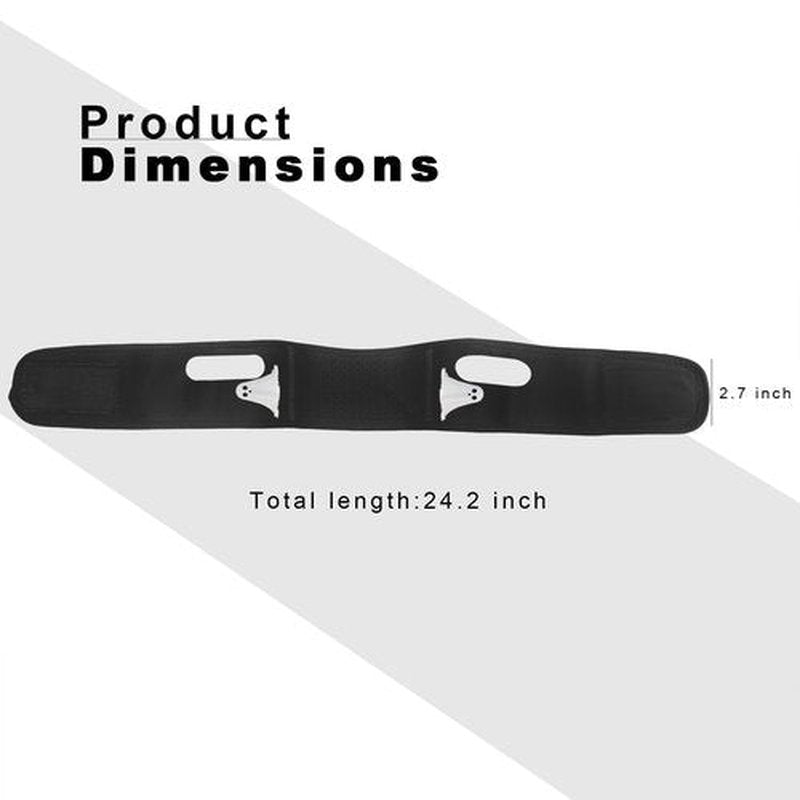 Yuibthr Chin Strap for Sleeping, V Line Lifting Mask, Halloween Decorations Spooky Ghosts, Reusable Face Strap, Jaw Exerciser (black)