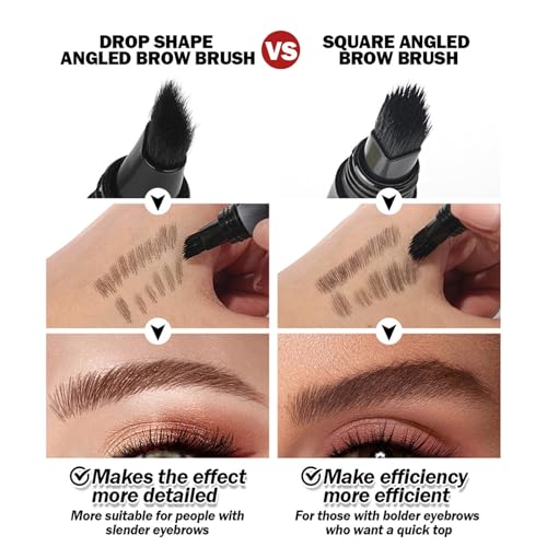 Revorie Brow-Fection Angled Brush & Dip Liquid Eyebrow Gel, Brow Lamination & Powder Pen, Eyebrow Hair Stroke Brush, Wild Eyebrow Pencil Waterproof Long Lasting Quick Drying (#01 Blond)