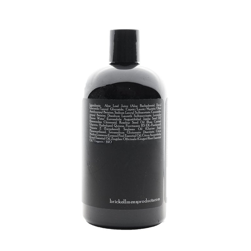 Brickell Men's Rapid Wash, 3 in 1 Body Wash Gel for Men, With Aloe, Vitamin E, and Jojoba Oil, 16 Ounce, Spicy Citrus Scent