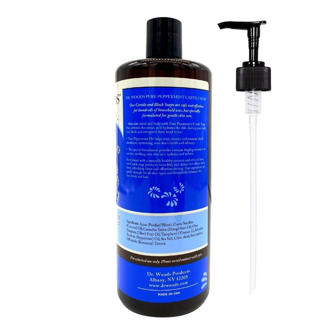 Dr. Woods African Black Castile Soap - Moisturizing Liquid, 32oz (2-Pack)