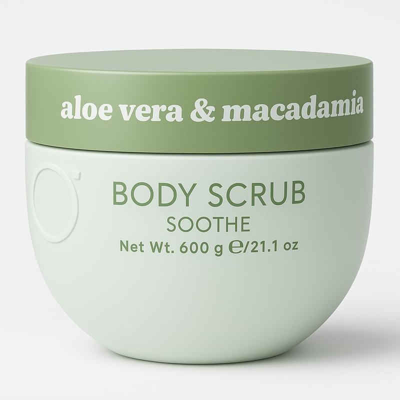 Ciroa, Aloe Vera & Macadamia Oil, BODY SCRUB, Soothing, 21.2 oz (600 gr) Pack of One