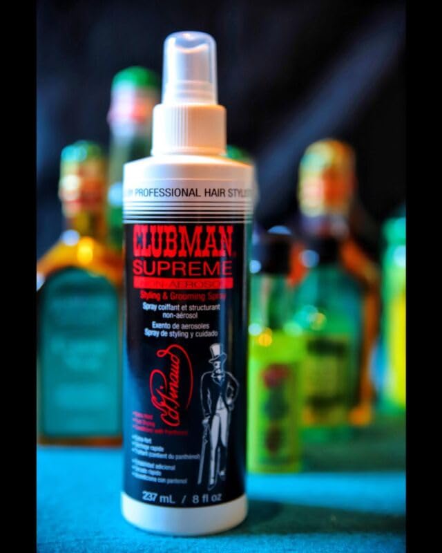 Clubman Supreme Non-Aerosol Styling & Grooming Spray 8 oz (Pack of 4)