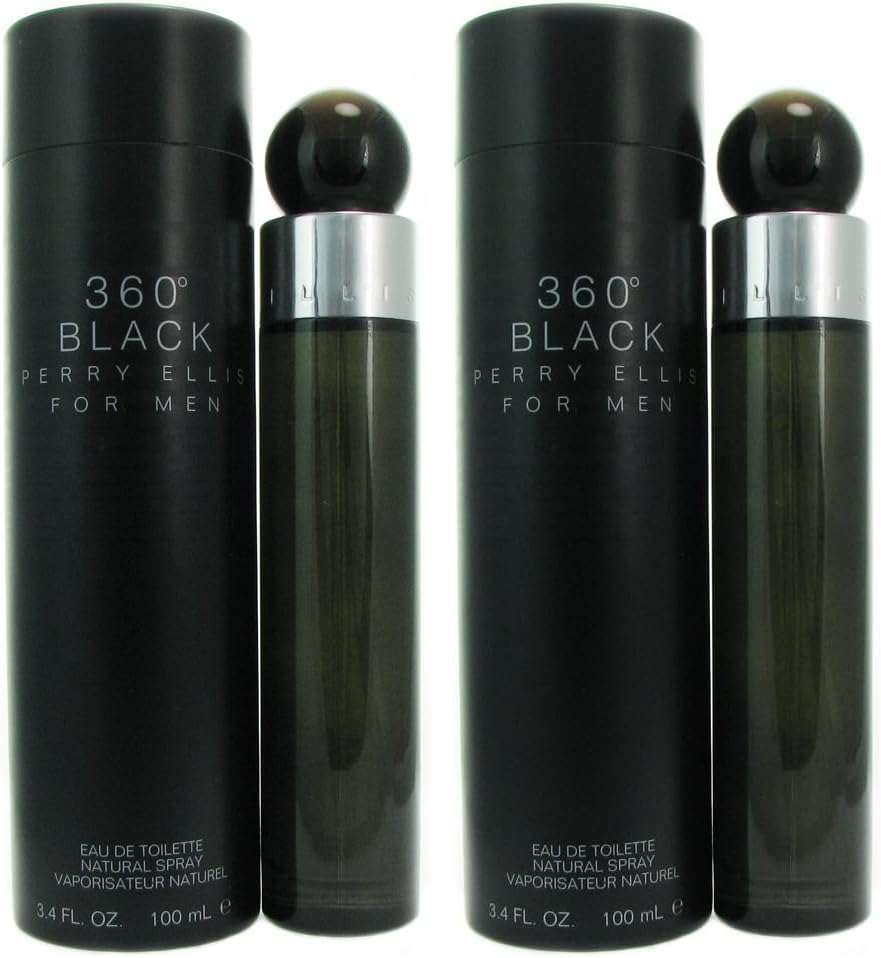 Perry Ellis 360 Black By Perry Ellis For Men. Eau De Toilette Spray 3.4 Ounces