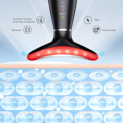 Neck Face Massager, 3-in-1 Portable Facial Massager, Face Sculpting Tool(Black)