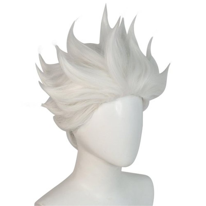 Soyusunny Spiky Cosplay Wigs Halloween Party Costume for Women Men (White)