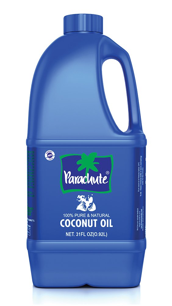 Parachute 100% Pure and Natural Unrefined Coconut Oil | No Chemicals & Added Preservatives | 31 fl.oz