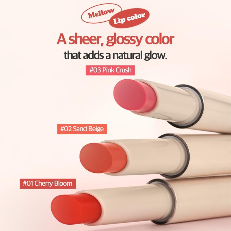 Butter Mellow Lip Balm #01 Cherry Bloom, 1.7g (0.06oz) – Moisturizing & Nourishing Lip Care for Soft, Smooth Lips