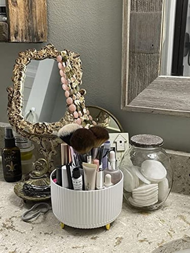 funest Makeup Perfume Organizer, 360 Degree Rotating Lazy Susan Cosmetic Desk Storage Lotions Display Case Round Tray with Large Capacity, for Your Jewelry