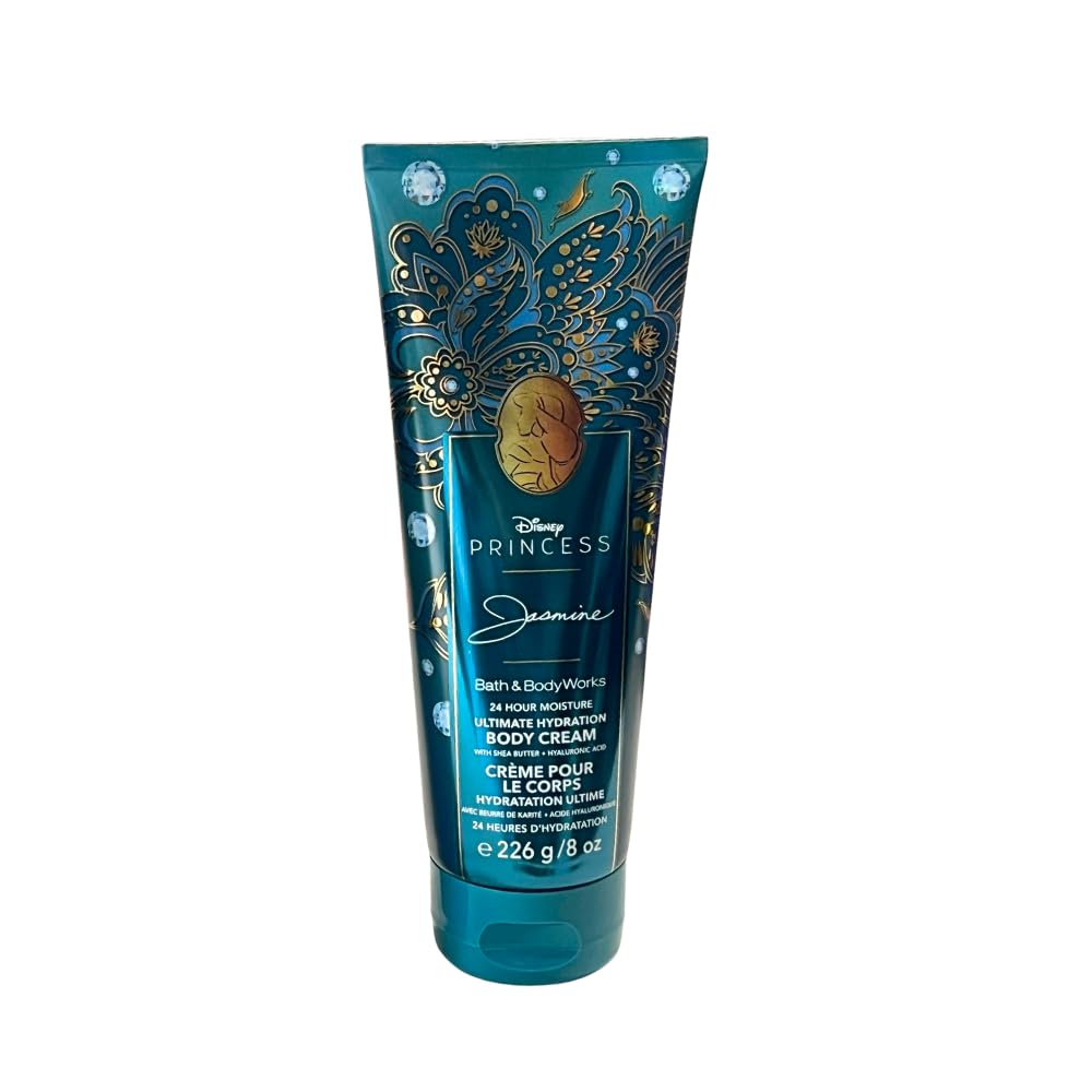 Bath & Body Works PRINCESS COLLECTION Fine Fragrance Mist & Ultimate Hydration Body Cream 2-piece Gift Set with a Bow for Holidays - Full Size – Limited Edition (Jasmine)