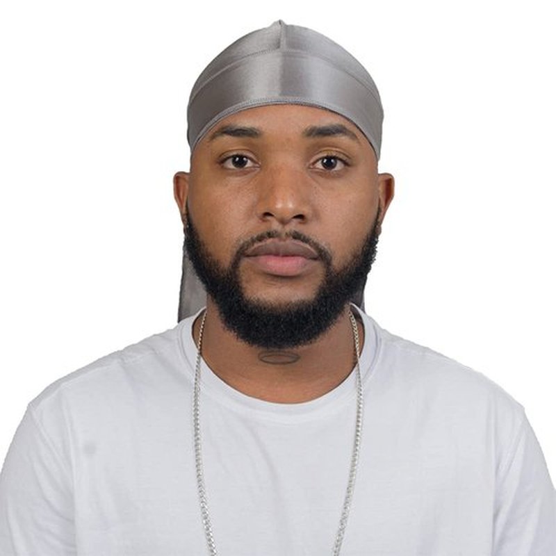 ForceWave Silky Durag for Men Wave Cap Satin Dorag for Men Women 360 Wave Gray