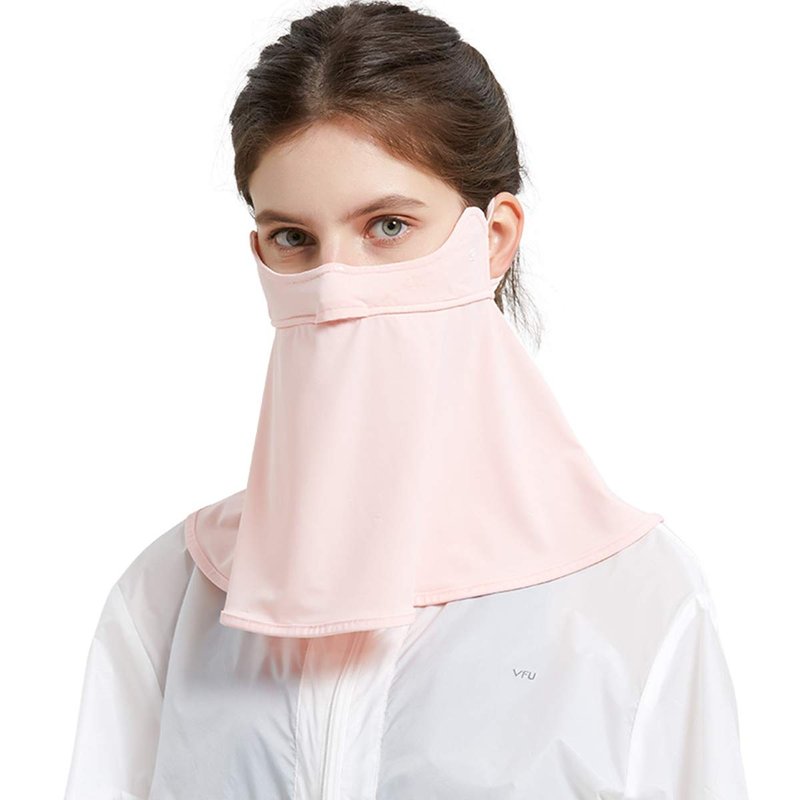 WRELS UPF 50+ Unisex Breathable Cooling Face Cover Sun UV Protection Earloop Neck Gaiter Scarf for Summer Outdoor Activities