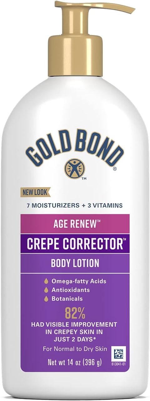 Gold Bond Age Renew Neck & Chest Firming Cream, 2 oz., Clinically Tested Skin Firming Cream & Age Renew Crepe Corrector Body Lotion, Replenishing & Smoothing Formula, 14 oz.
