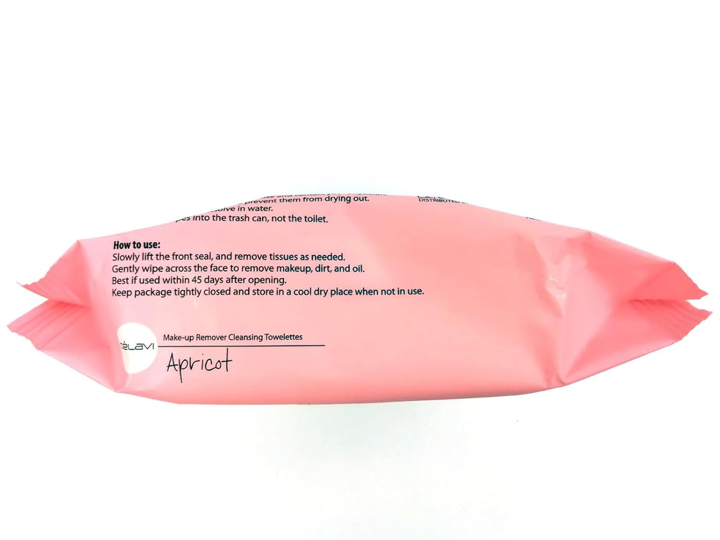 Celavi Makeup Remover Wipes - Gentle Cleansing Towelettes | 60 Sheets, Apricot Scent