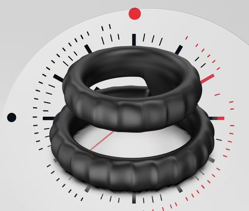 1PCS Newly Male Silicone Toy Rubber Adult Toys for Couples Rings for Men for Games Erection Longer Harder Stronger Cock Enlargement Machine Easy in Sweater Pocket L924B3