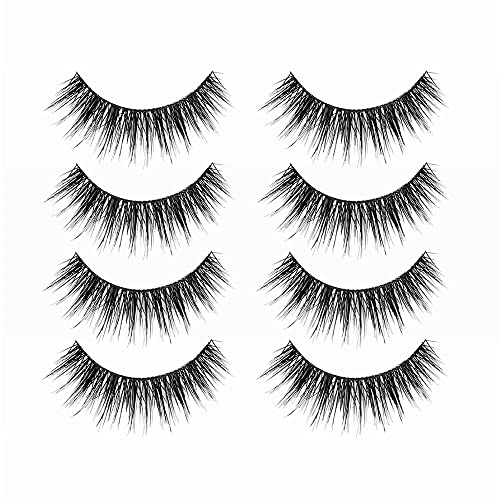 Ardell False Eyelashes Double Up 207 - Twice the Volume, Round Lash Style, Reusable Lashes, 4 Pairs, 1 Pack