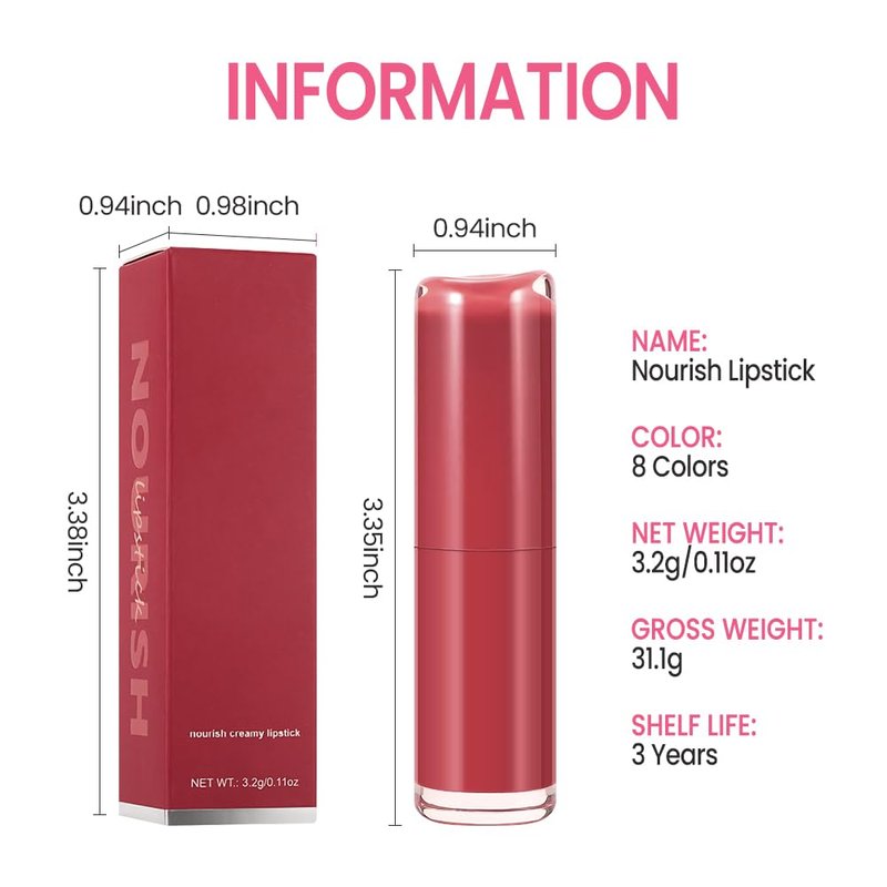 HHLTOH Honey Lipstick Tinted Lip Balm - Matte Tint Cream Lipsticks for All Skin Tones, Hydrating Lip Stain, Can be Buildable Blendable Nourishing Moisturizing Suitable for Women to Every Day Makeup 06