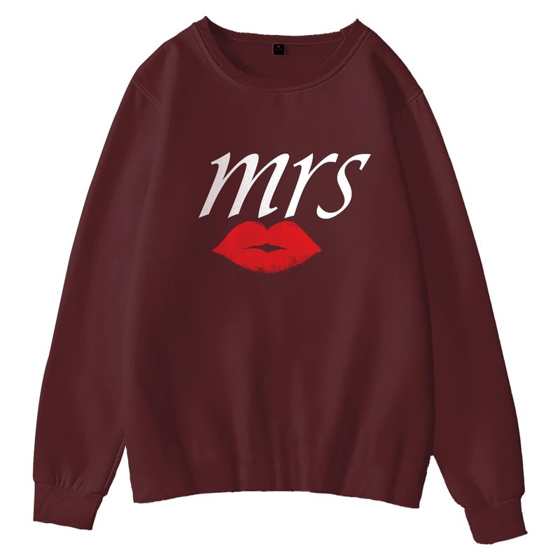 domirica Burgundy Gifts For Girlfriend Unisex Custom Engagement Long Sleeve Pullover Crewneck Oversized Custom Sweatshirt 2025 Valentines Day For Couple Fashion Funny Matching Gifts,5XL