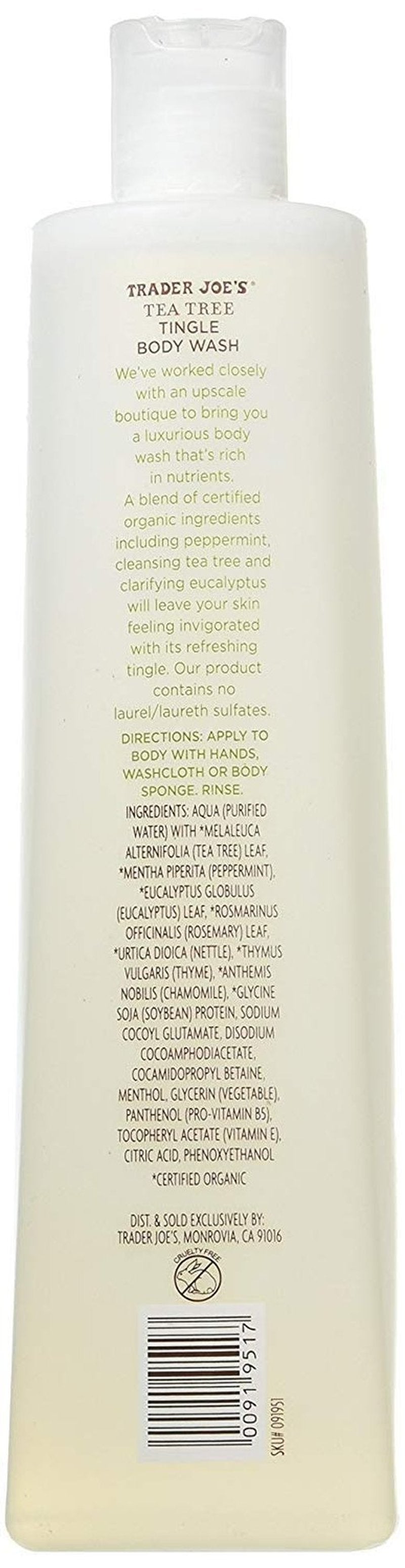 Trader Joe's 2 Packs Tea Tree Tingle Body Wash with Peppermint and Eucalyptus - Cruelty-free
