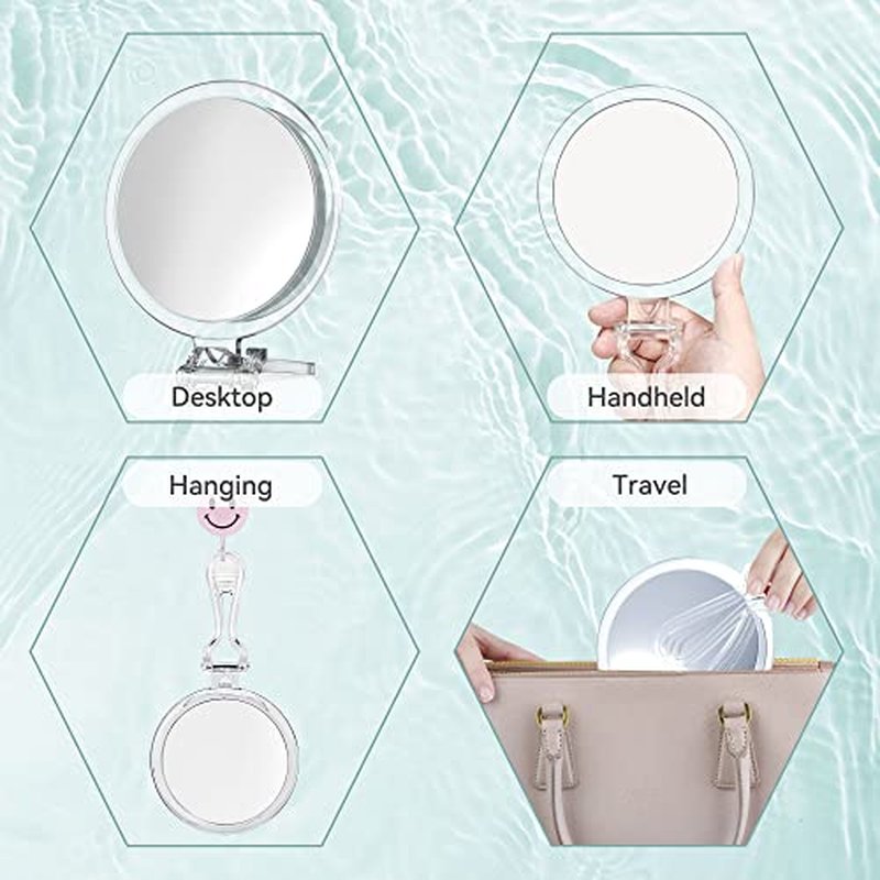 B Beauty Planet 30X Magnifying Mirror for Travel with Handle, Double-Sided 1X/30X Magnification Hand Mirror for Makeup