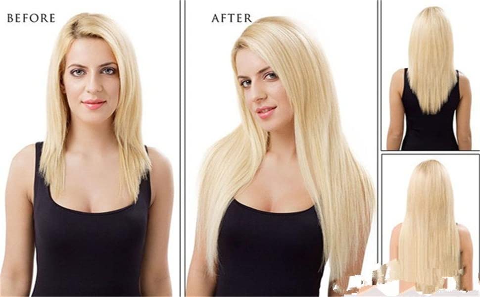 Isheeny Clip In Hair Extensions Real Human Hair Clip In Extensions One Pieces Blonde Seamless Clip In Hair Extensions Human Hair 15Inch Real Hair Extensions Clip In Human Hair 80g