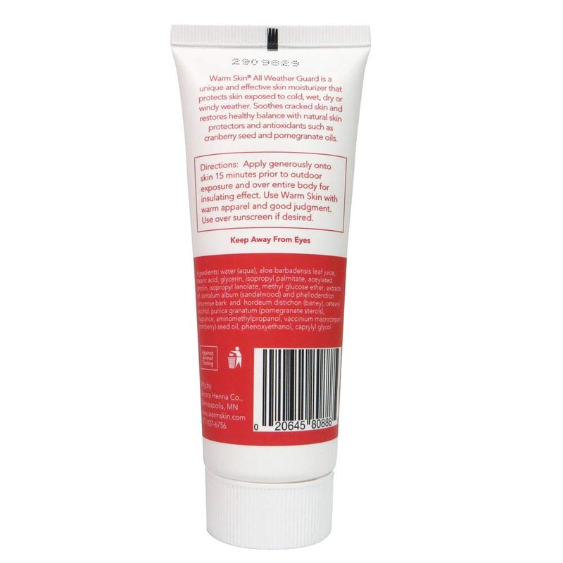 Warm Skin All Weather Guard - Barrier Cream for Skin, Great Cold Weather Protection and Personal Care Aid for Enhanced Circulation