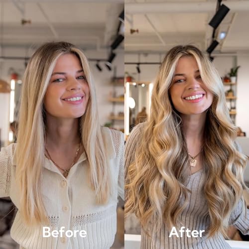 HOTBANANA Tape in Hair Extensions, 20 Inch 20pcs 50g Ombre Ash Blonde to Golden Blonde and Platinum Blonde Tape in Hair Extensions Human Hair Tape Hair Extensions Straight Remy Tape in Extensions