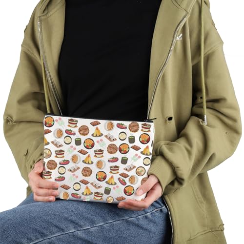 VAMSII Japan Lover Gift Japan Food Design Makeup Bag Japanese Cuisine Cosmetic Bag Japan Culture Lover Gift Japan Trip Gift (Japan Food Design M)