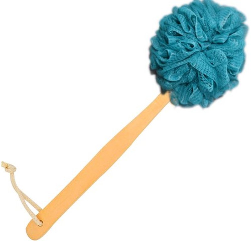 RASDDER Loofah on a Stick, Loofah Back Scrubber for Shower, Bath Sponge with Handle, PE Soft Mesh Luffas, Exfoliating Luffa for Men and Women