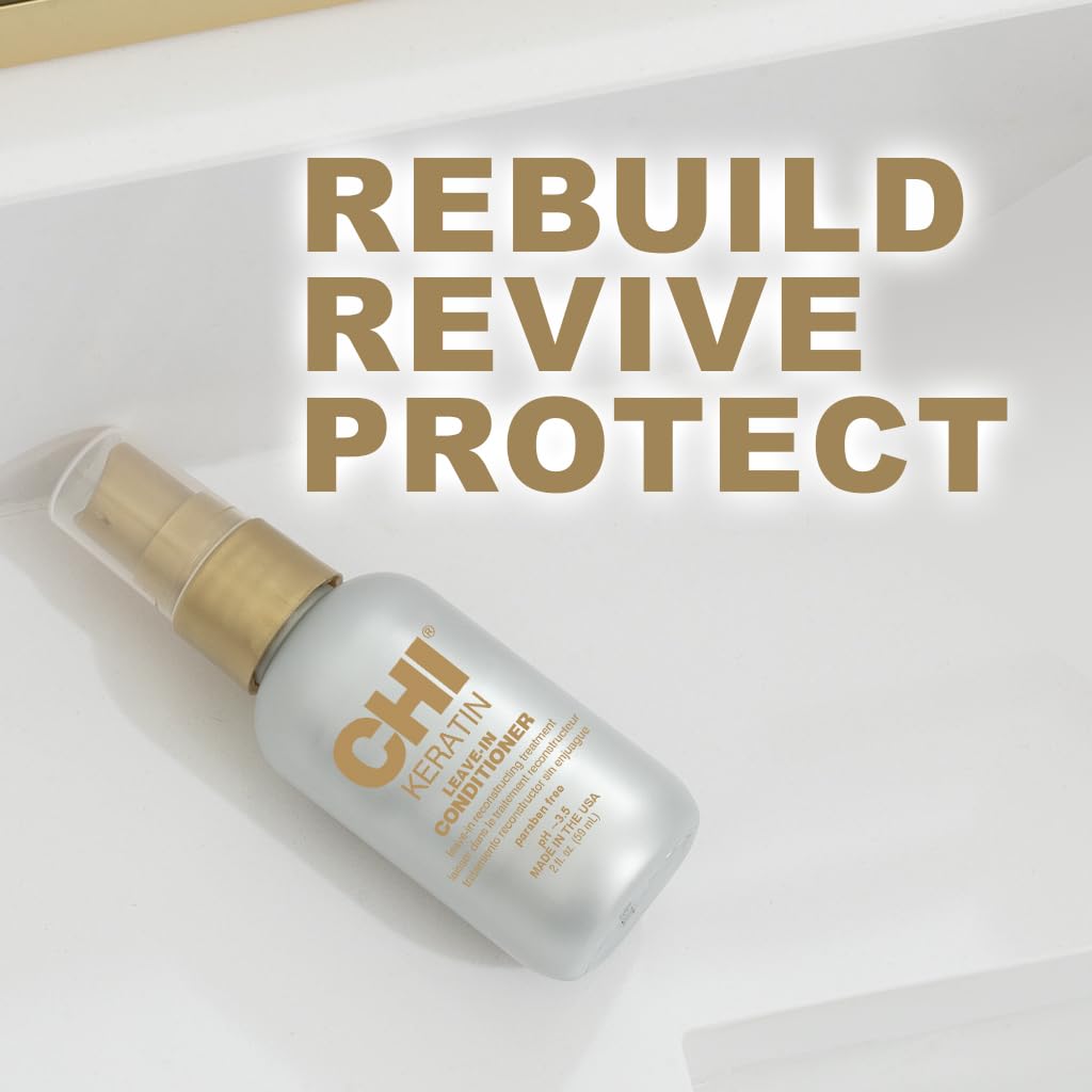 CHI Keratin Reconstructing Shampoo, Delivers Healthier Hair, Adds Shine & Helps Prevent Future Breakage, Sulfate, Paraben, & Cruelty-Free, 32 Oz