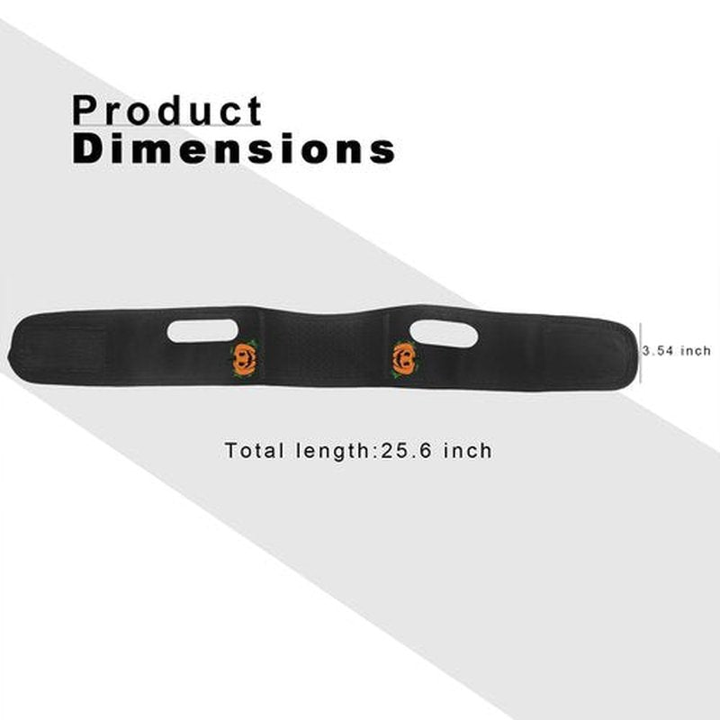 Yuibthr Chin Strap for Sleeping, V Line Lifting Mask, Halloween Decorations Pumpkin, Reusable Face Strap, Jaw Exerciser (black)