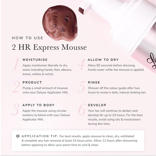 Loving Tan 2 HR Express Mousse, Medium - Streak Free, Natural looking, Professional Strength Sunless Tanner - Up to 5 Self Tan Applications per Bottle, Cruelty Free, Naturally Derived DHA - 4 FL Oz