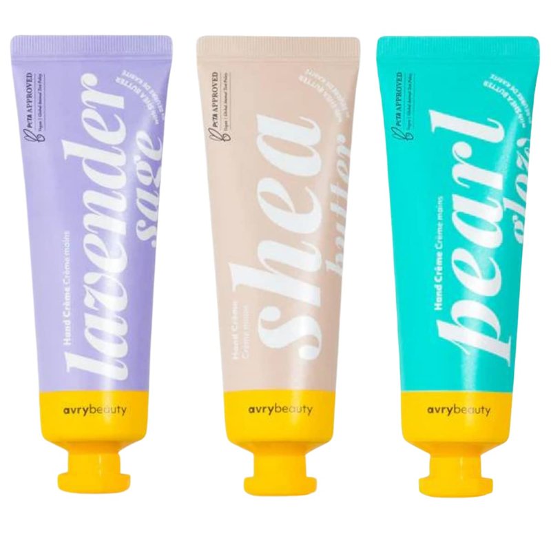 AvryBeauty Shea Butter Trio Set 1.5 oz. - 3 Pack, Shea Butter Lotion for Dry Skin, Vegan Hand Cream for Women & Men