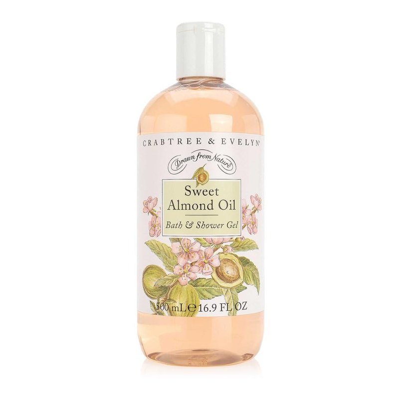 Crabtree & Evelyn Sweet Almond Oil Bath and Shower Gel & Body Lotion (16.9 fl oz each)