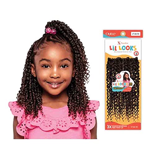 Outre Braids Crochet Braids X-Pression Lil Looks 3X PASSION BOHEMIAN FEED TWIST 10 Inch (3-Pack, 2T1B350)