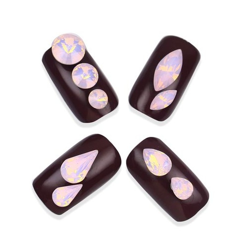 DONGZHOU Large Crystals for Nails Mixed Big Rhinestone Nail Art Set Big Stones Crystal Nail Rhinestones Diamond Crystal Gem Point Back Stones for Nail Art Clothing Wedding Dress Shoes Bags DIY Crafts