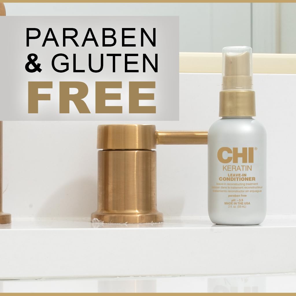 CHI Keratin Reconstructing Shampoo, Delivers Healthier Hair, Adds Shine & Helps Prevent Future Breakage, Sulfate, Paraben, & Cruelty-Free, 32 Oz