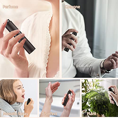 LISAPACK 8ML Atomizer Perfume Spray Bottle for Travel (3 PCS) Empty Cologne Dispenser, Portable Sprayer (White)