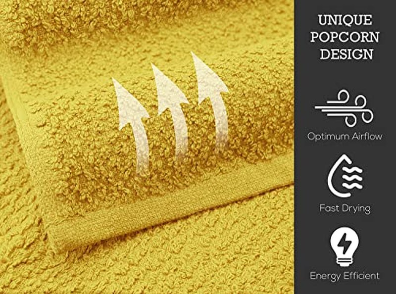 Tukasa Linens 16 Pack Cotton Washcloths for Body and Face, 12x12 Inches, Multipurpose Lightweight Wash Clothes Face. Highly Absorbent - Travel Bath Towel (Orange Yellow Family)