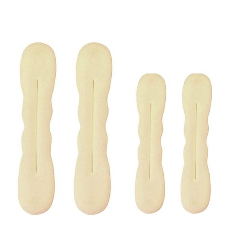 4 Piece Magic Hair Bun Maker, Foam Sponge Shape Hair Accessories, Donut Hair Bun Maker, Hair Styling Maker Tool For Buns, Magic Hair Clip Diy Professional, Puffy Hair Diy(White)