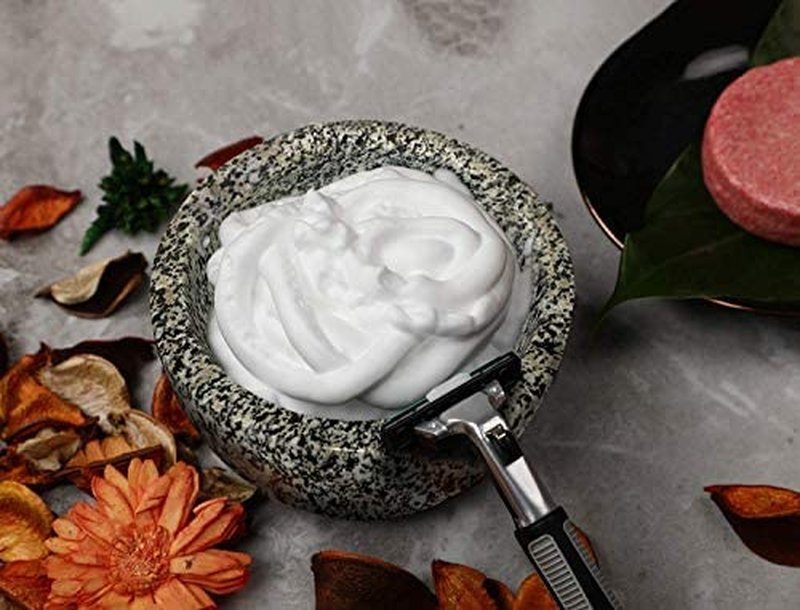 URBAN SOMBRERO ShayVe Shaving Bowl for Shaving Soap & Cream — Granite Shave Bowl For Shaving Soap & Cream — Exquisite Heat Insulated Wet Shaving Kit Addition (Grey Granite)